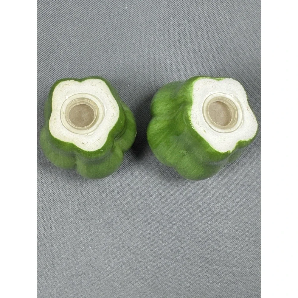 Antique green bell peppers,‎ salt and pepper shakers